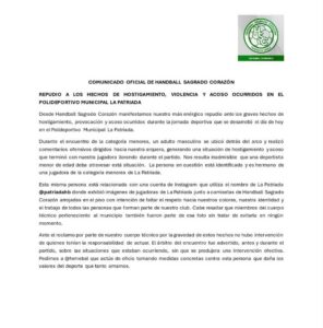 Dos clubes se pronunciaron sobre situaciones de hostigamiento durante una partido de menores