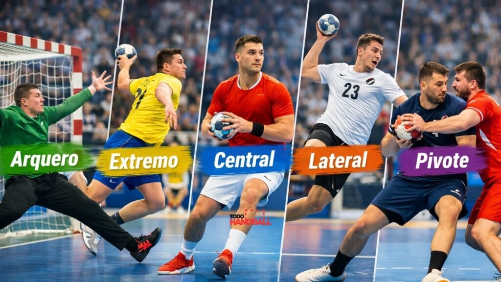 Las posiciones en el handball y sus funciones dentro del juego