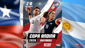 La Copa Andina Mayores 2026 se disputará en Santiago de Chile del 2 al 6 de septiembre
