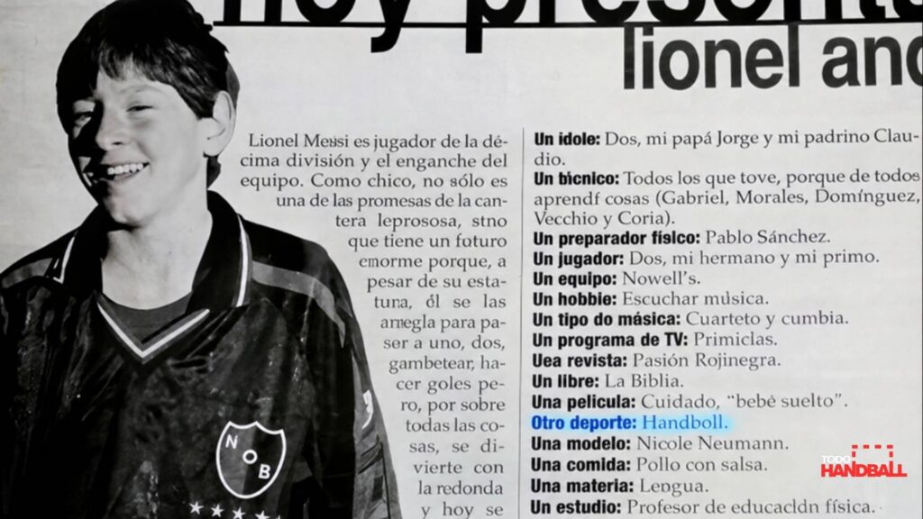 Messi y el handball: el dato que pocos conocían Messi y el handball: el dato que pocos conocían