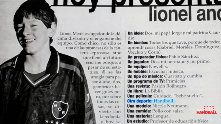 Messi y el handball: el dato que pocos conocían