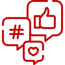Visitas en redes sociales